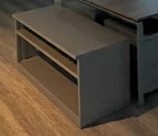 BOOKCASE - GRAY METAL , 42W X 19D X 22H