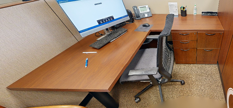 L-shaped desk