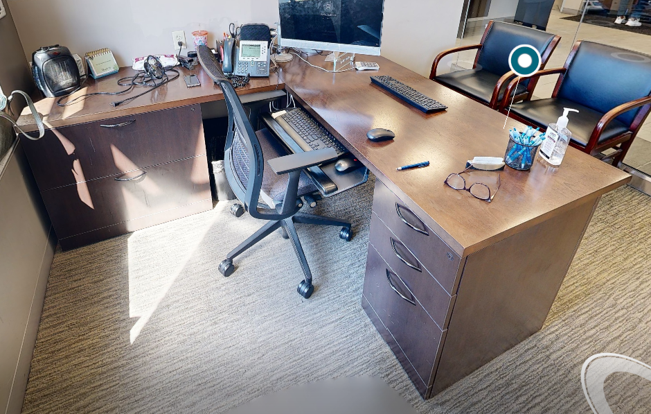 L-shaped desk