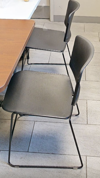 Black plastic chair