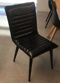 DINING CHAIRS - BLACK W/DARK LEGS