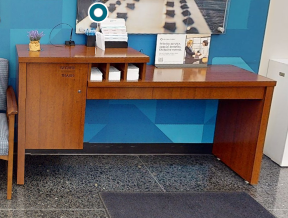 Large cheque desk