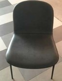 DINING CHAIRS - GRAY W/4 BLACK LEGS