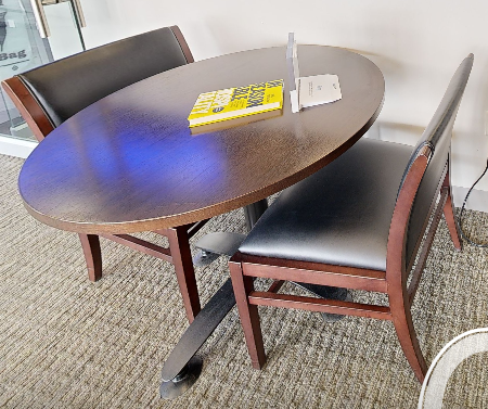 Black side chair no arms