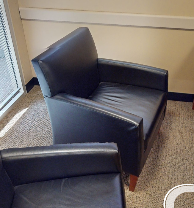 Black lounge chair
