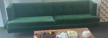 SOFA - GREEN, 87' 35D X 29H