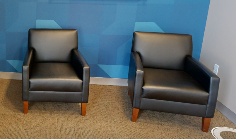 Black lounge chair
