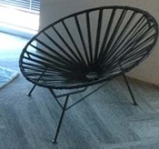 LOUNGE CHAIR - BLACK W/3-LEG