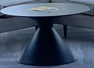 COFFEE TABLE - BLACK, 31-1/2" DIA