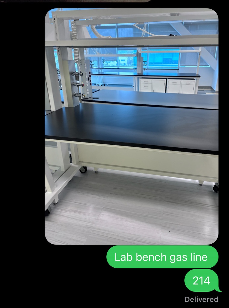Lab bench plug ins/Gas line wood