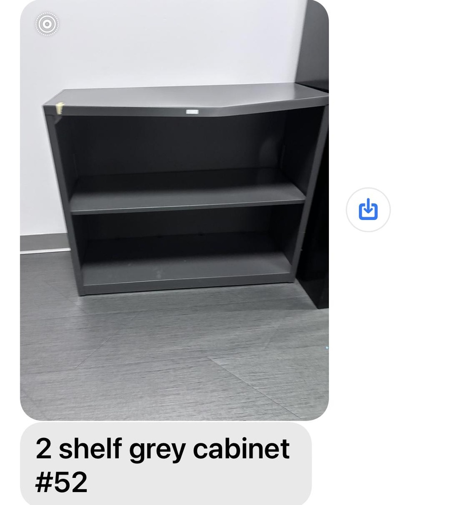 Grey 2 shelf cabinet