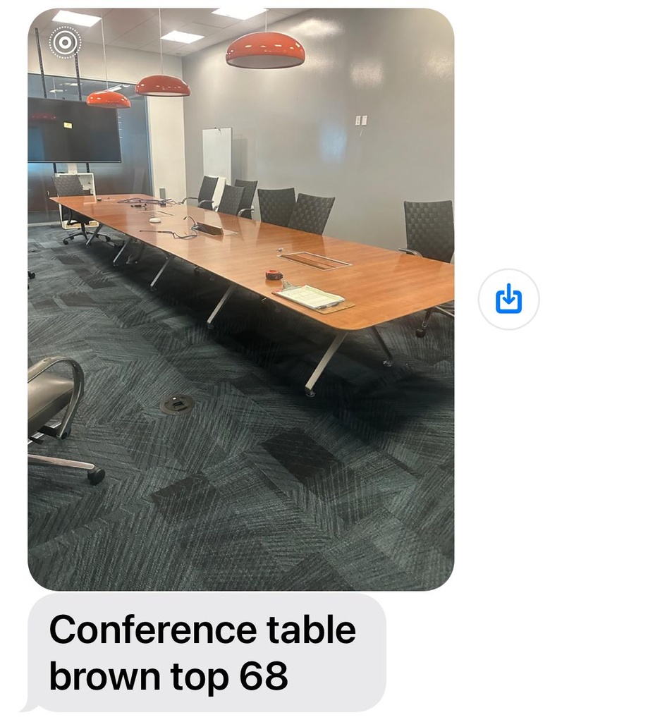 Conference Table Large, Brown Top