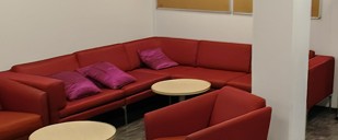 Corner Sofa, Red
