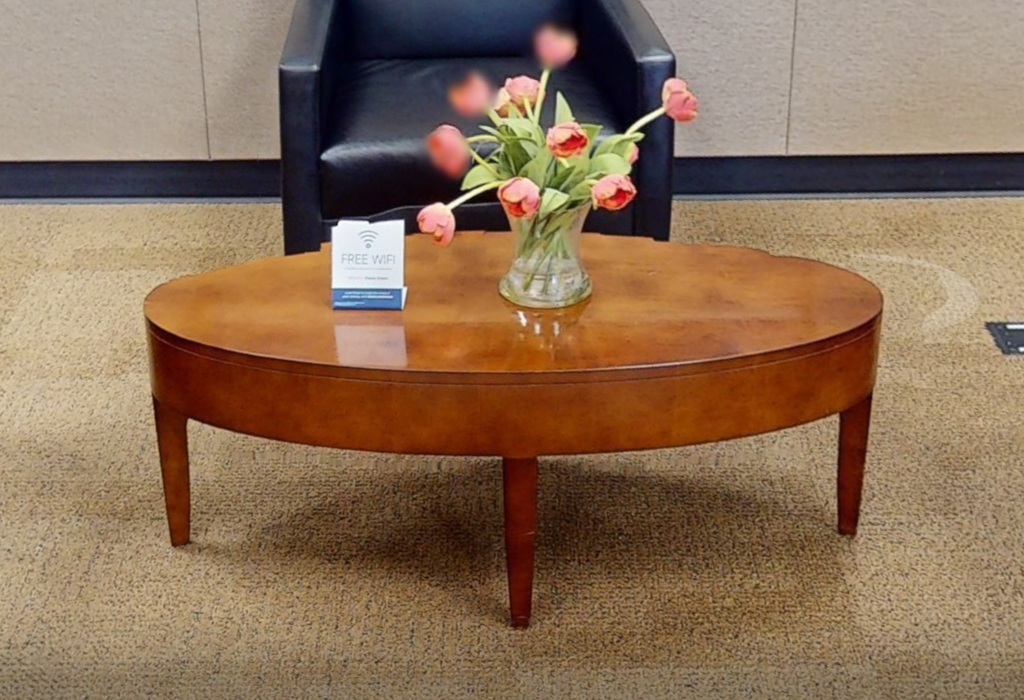 Oval coffee table, wood