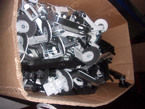 BIN W/VARIOUS MONITOR ARMS