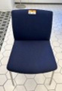 BLUE HBF DINING CHAIRS W/CHROME LEGS IN 3 BINS