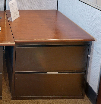 Wood top 2D filing cabinets, blk