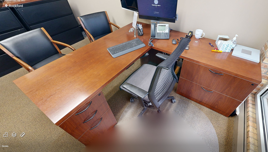 L-shaped desk
