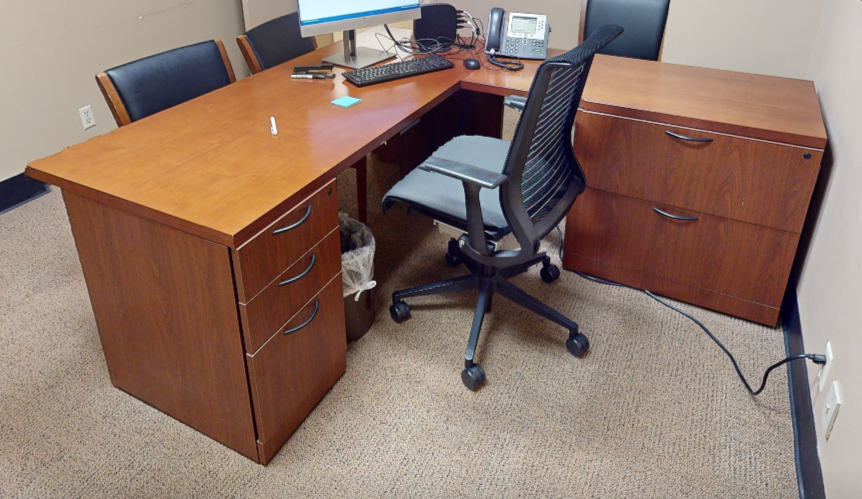 L-shaped desk