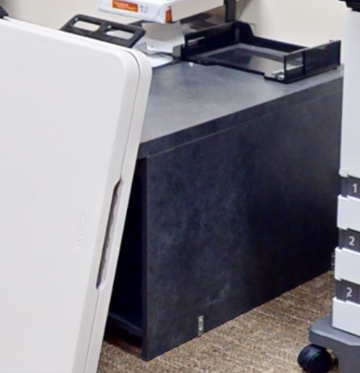 Grey small 2 shelf cabinet