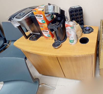 Coffee station cabinet