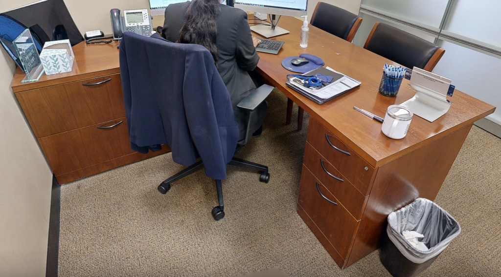 L-shaped desk