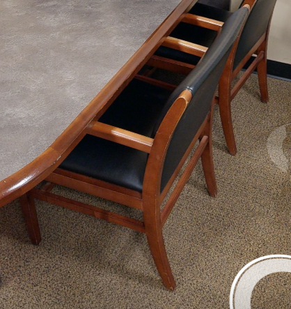 Navy guest chair with arms