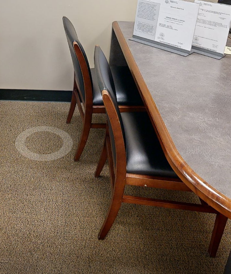 Navy side chair no arms