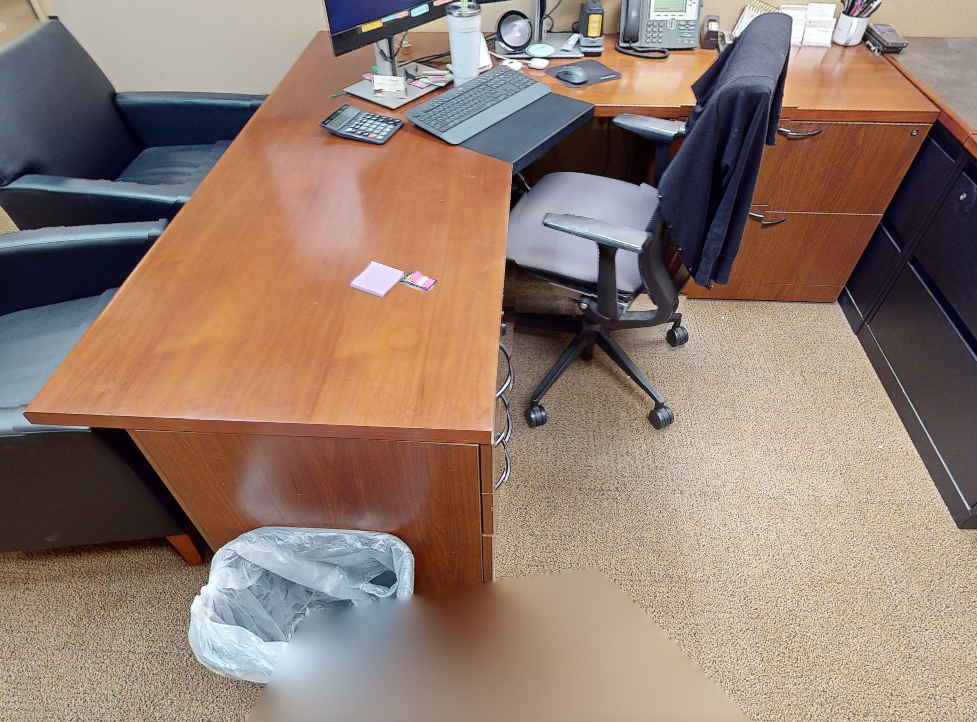 L-shaped desk
