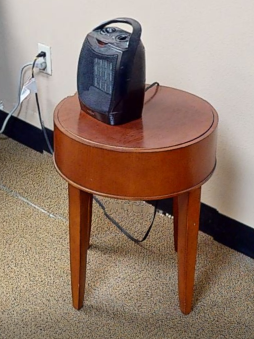 Small round side table