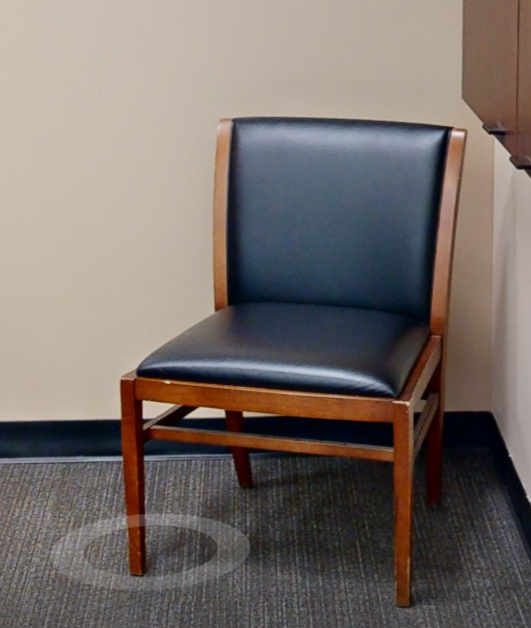 Black side chair no arms