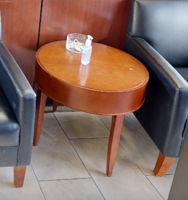Round side table
