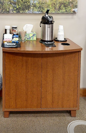 Coffee station cabinet
