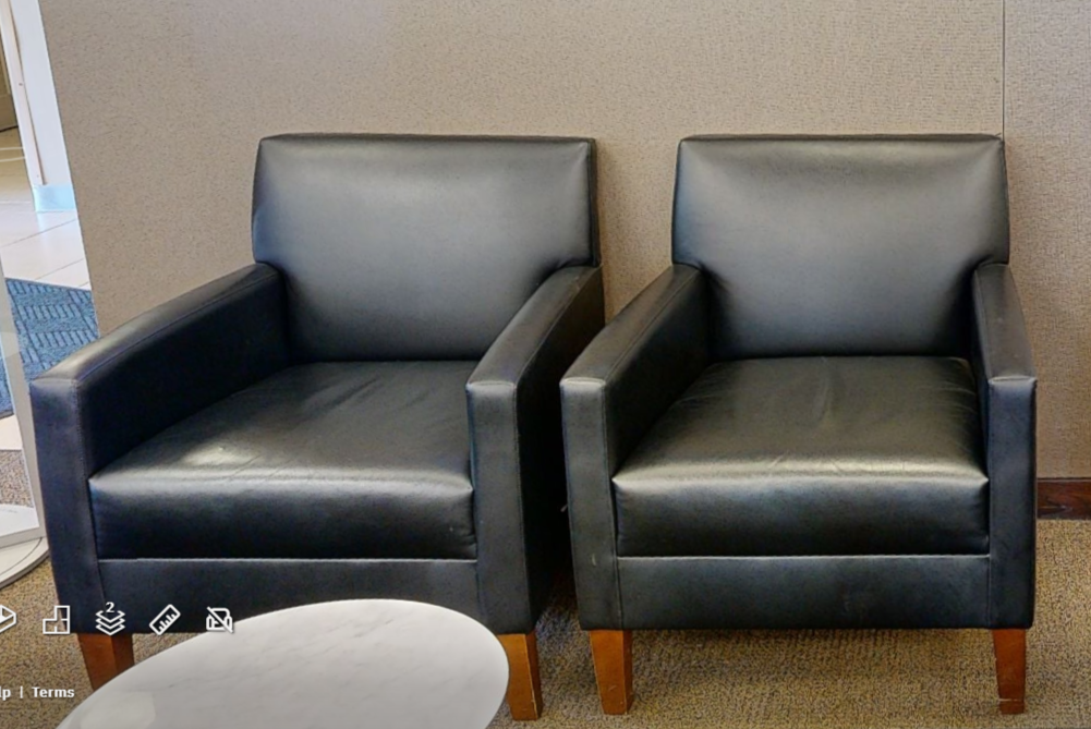 Black lounge chairs