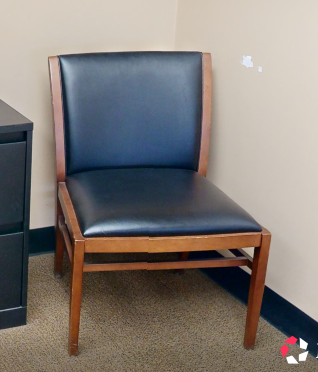 Black side chair no arms