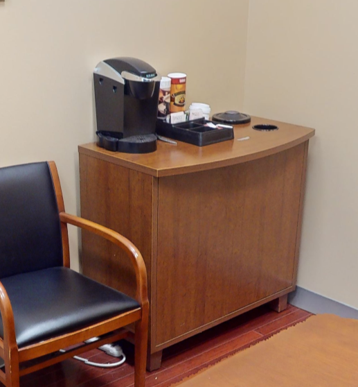 Coffee station cabinet, wood