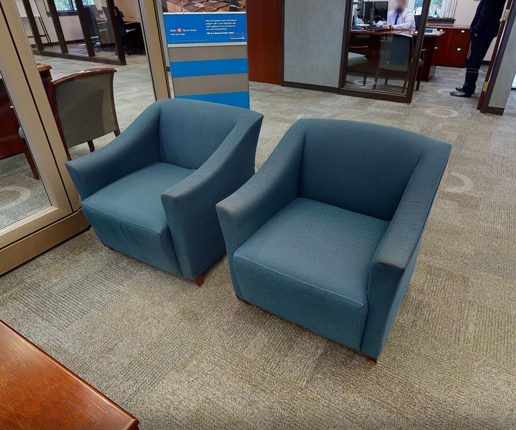 Blue Lobby Chair