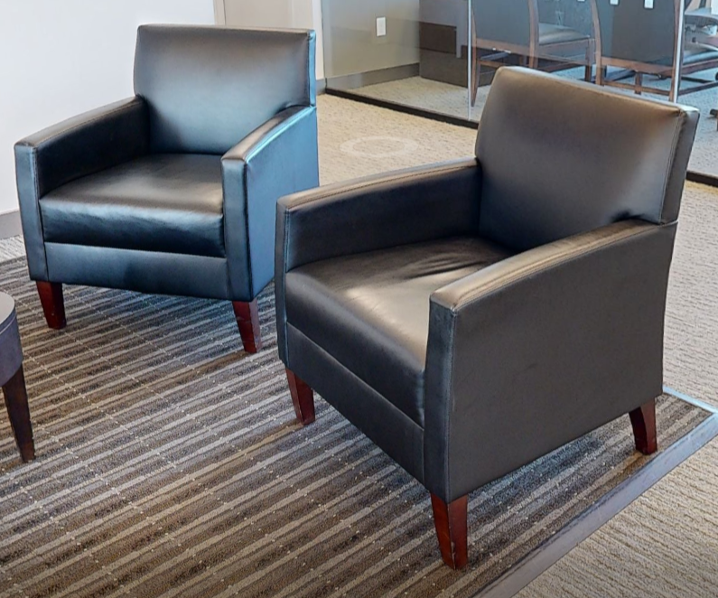 Black lounge chair