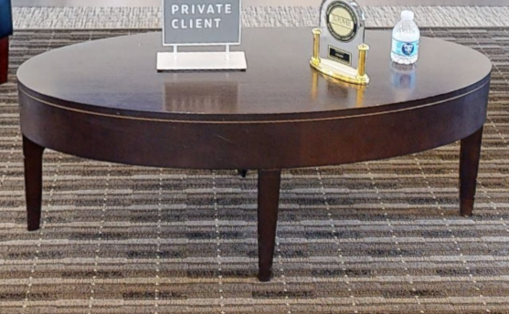 Oval coffee table, wood