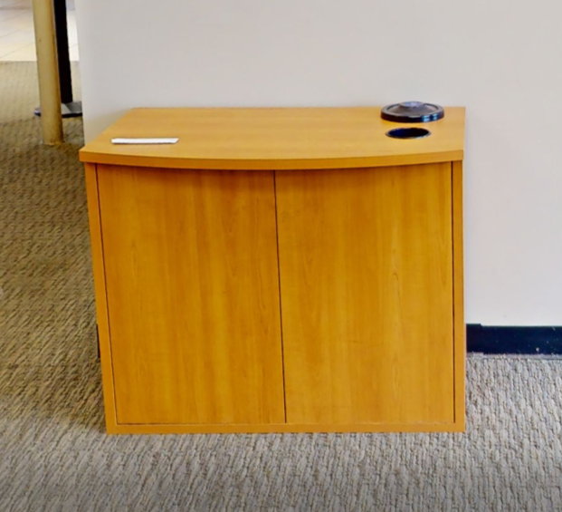 Coffee station wood cabinet