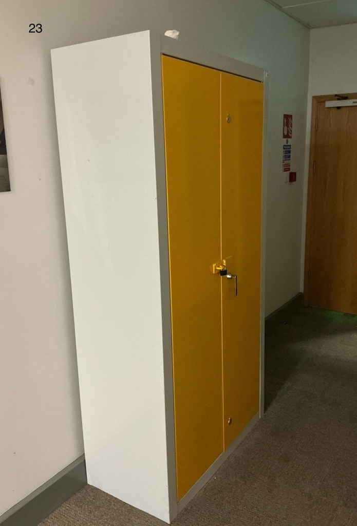 Tall metal cabinet
