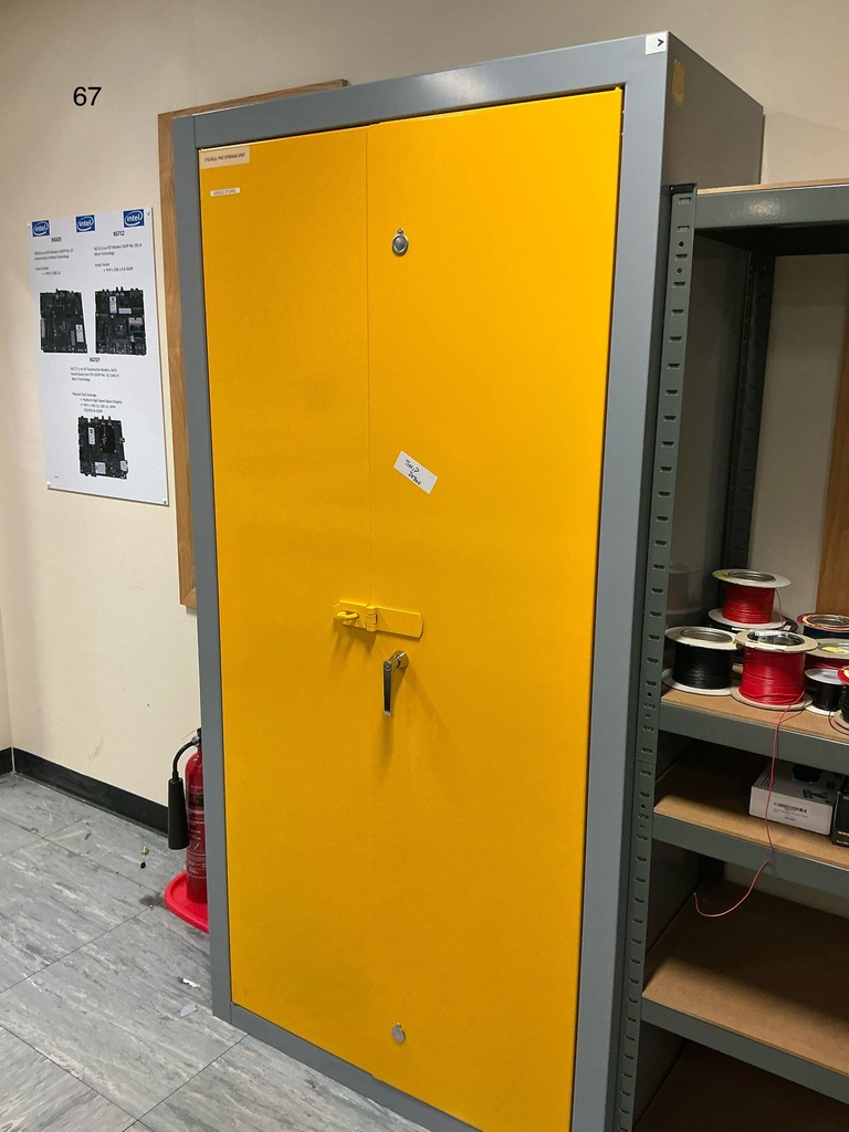 Tall metal cabinet
