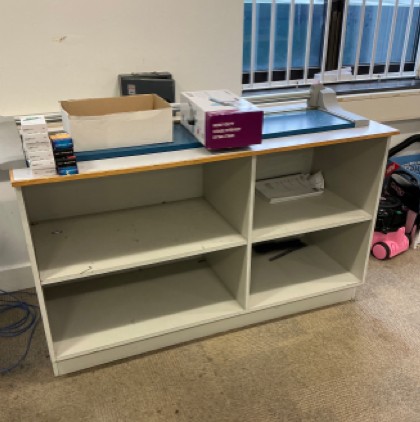 Grey wooden cupboard 