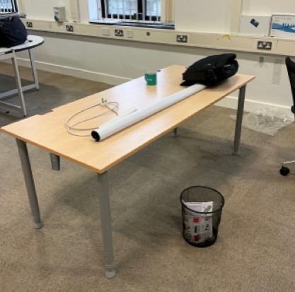 Wooden rectangle desk