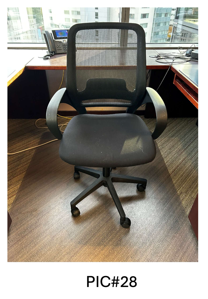 TASK CHAIR (MID MESH BACK), BLACK, NO TAG