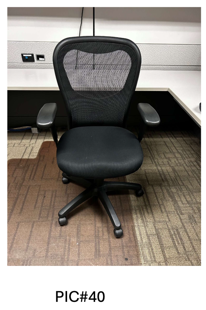 TASK CHAIR (MESH BACK), BLACK, NO TAG