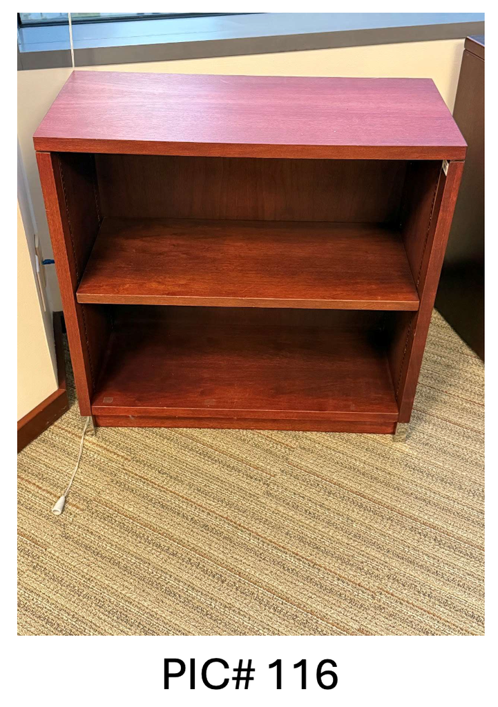 WOOD BOOKCASE - 2 HIGH