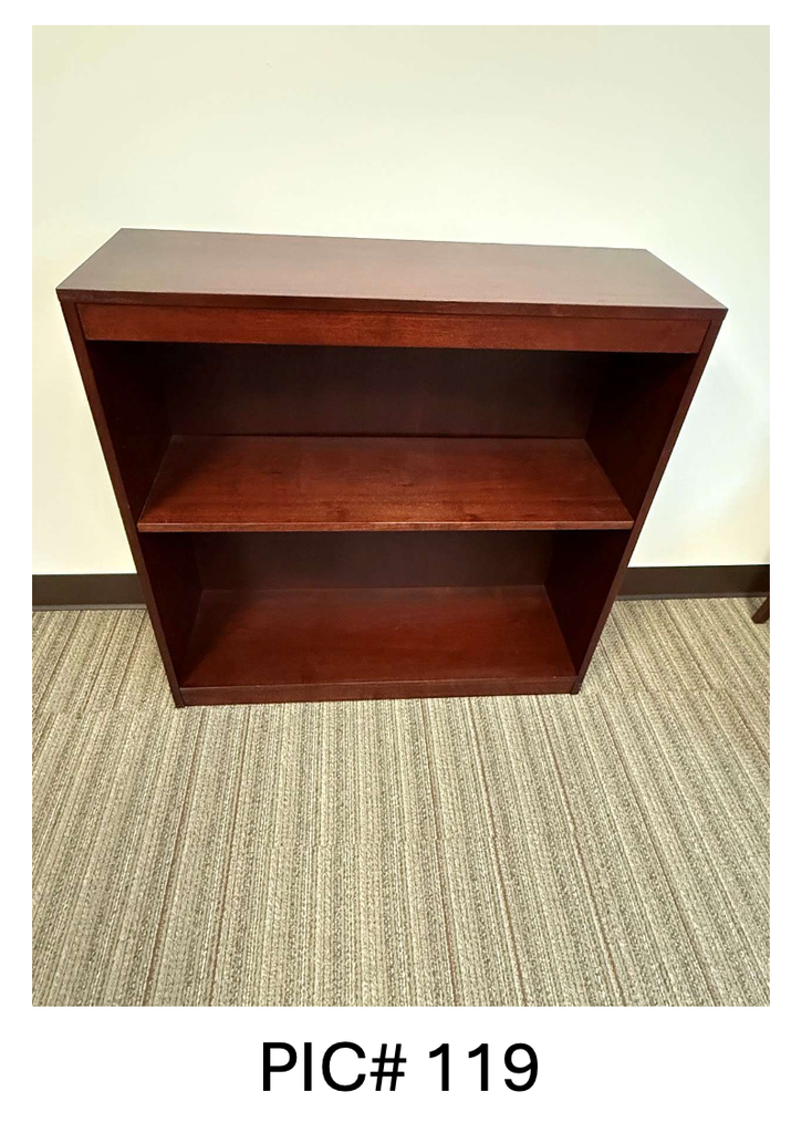 WOOD BOOKCASE - 2 HIGH