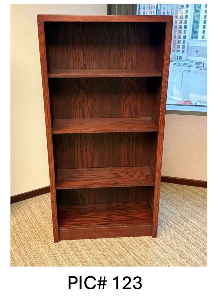 WOOD BOOKCASE - 4 HIGH