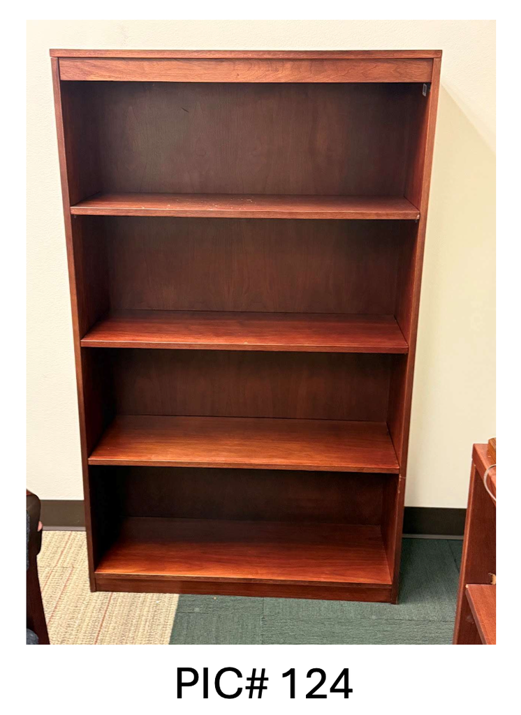 WOOD BOOKCASE - 4 HIGH